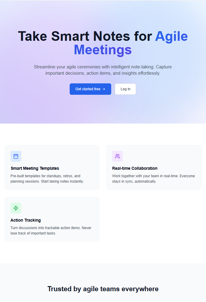 Agilee.app: Streamline Agile Meetings